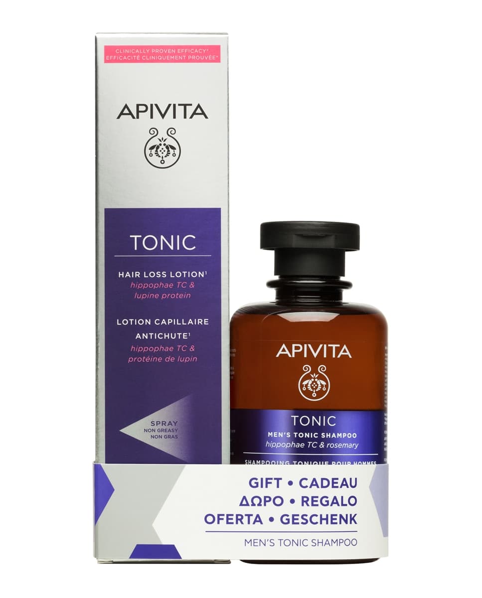 Apivita - Pack Loción Anticaida Cabello + Champú Hombre Apivita.