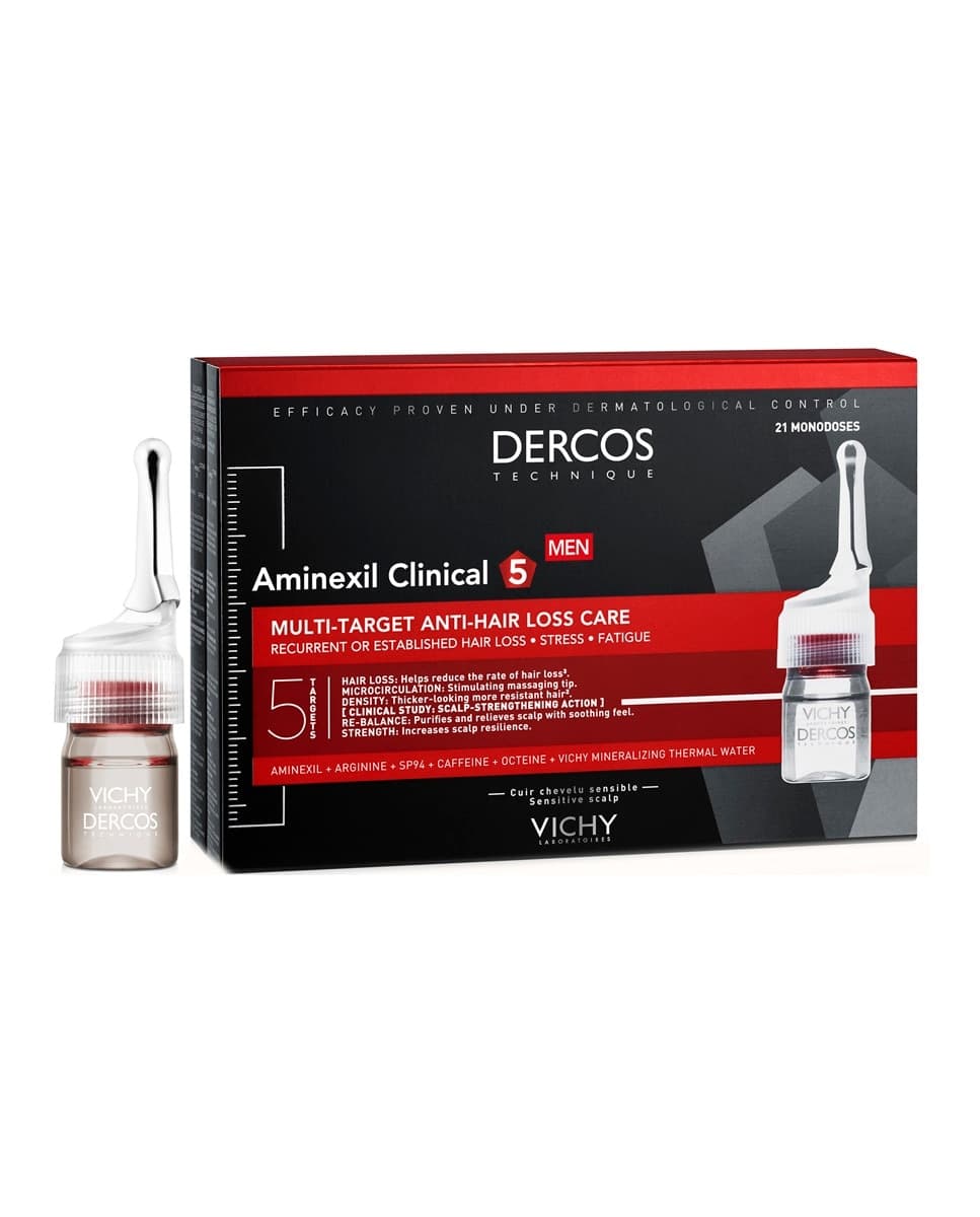Vichy - 21 Ampollas Anticaída Aminexil Hombre Vichy.