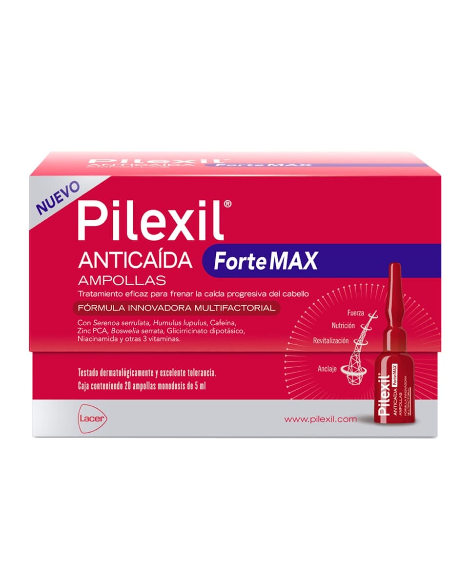 Pilexil - 20 Ampollas Anticaída ForteMax Pilexil.