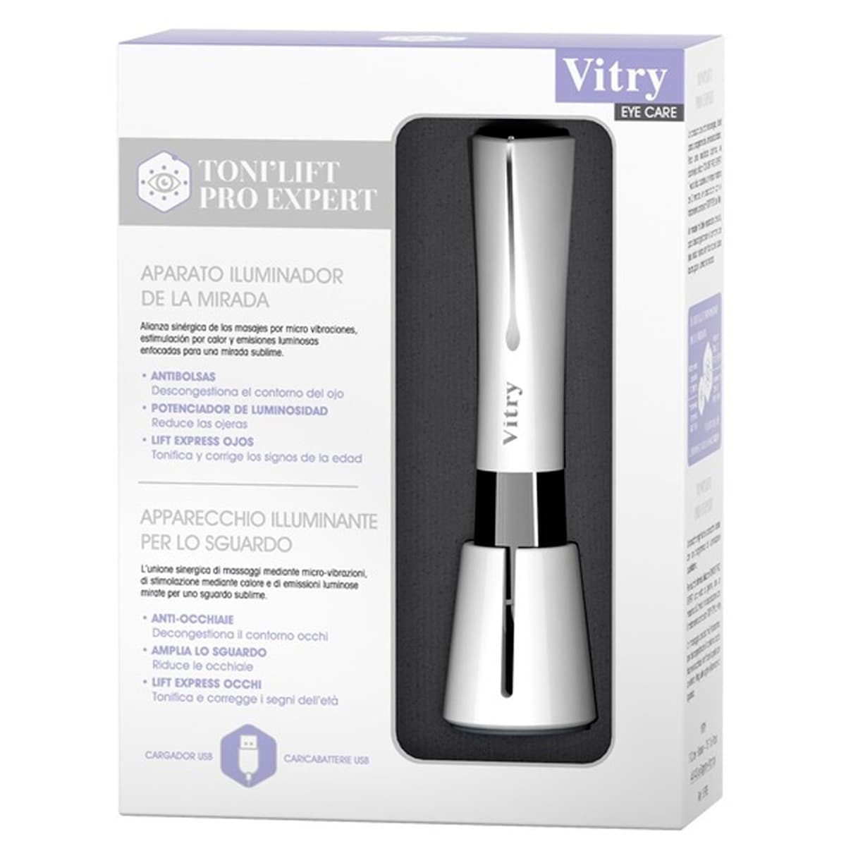 Vitry - Aparato Iluminador Mirada Antiedad Antiojeras Détox Toni'Lift Vitry.