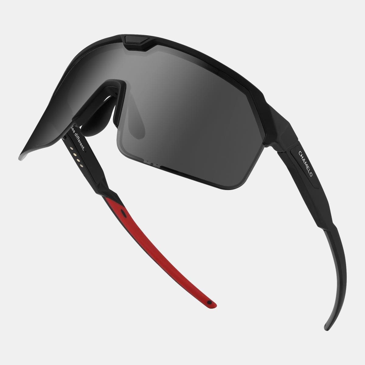 CHAMELO - Gafas de Sol Unisex Shield Slider-Automatic HVL Smoke Matte Black Chamelo.