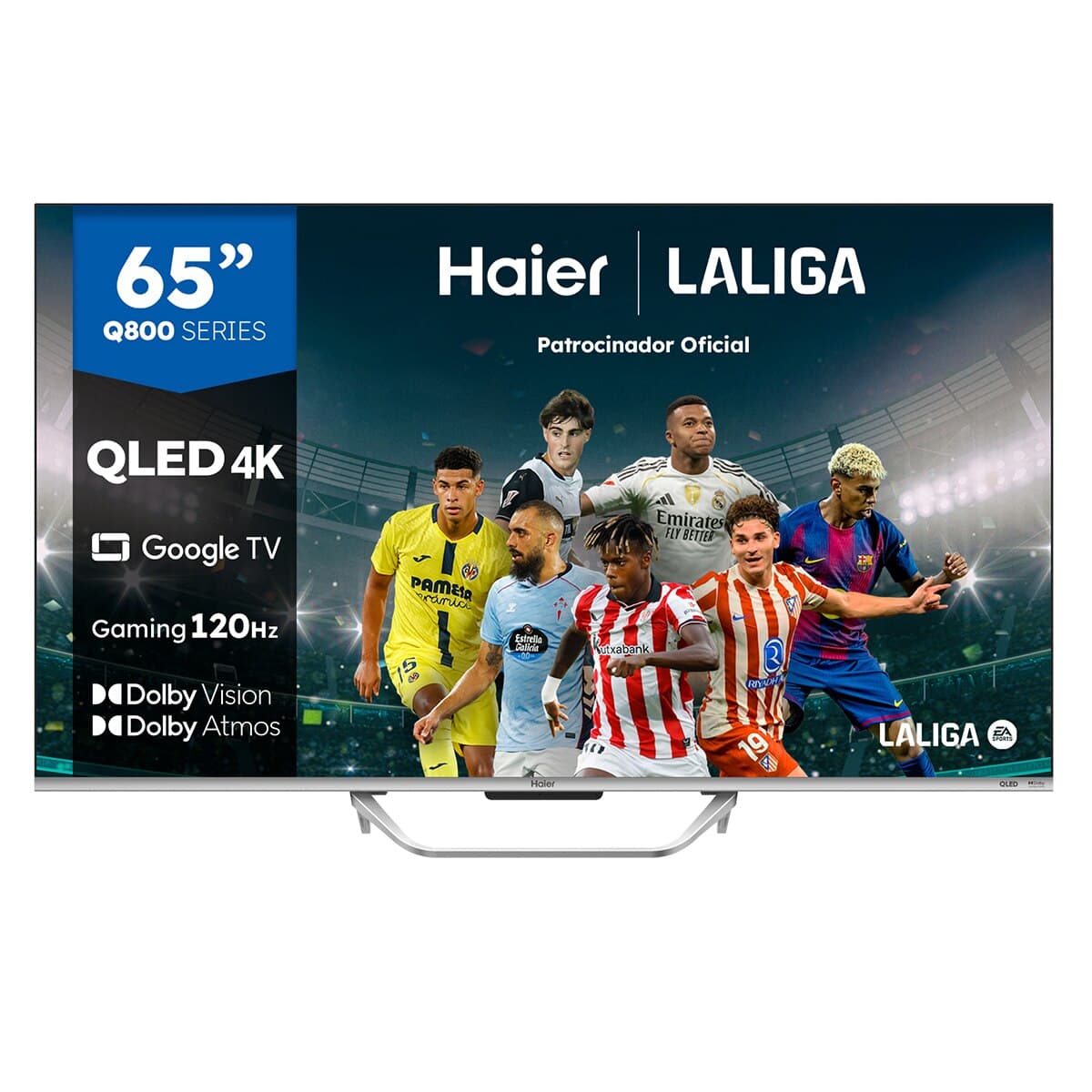 Haier - TV QLED 165 cm (65") Haier H65Q800UX Q8 Series, 4K UHD, Smart TV Google TV, Dolby Atmos (Reacondicionado Grado C).