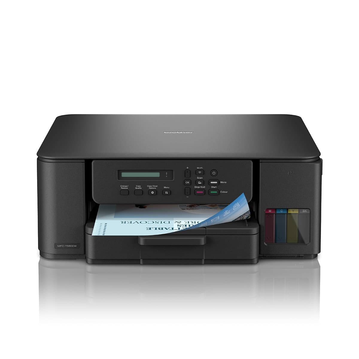 Brother - Impresora multifunción rellenable tinta Brother DCP-T580DW, Wi-Fi.