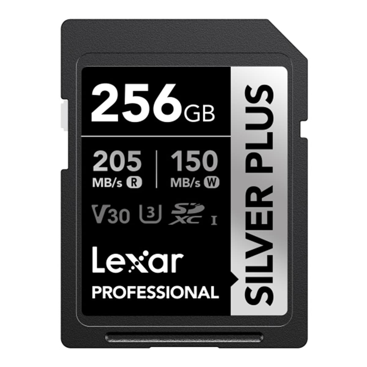 Lexar - Tarjeta de memoria SD Lexar Professional Silver Plus 256GB V30 UHS-I.