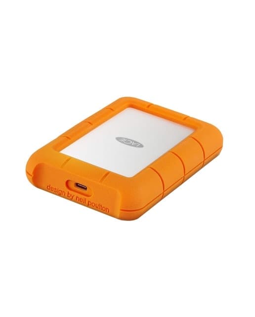 LaCie - Disco duro externo portátil LaCie Rugged 5TB USB-C naranja.