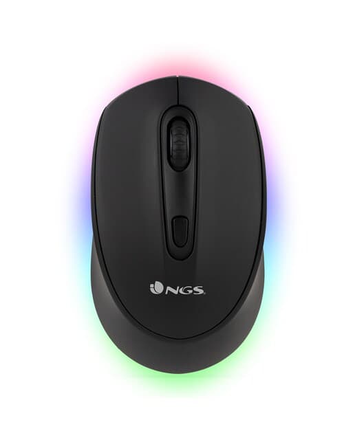 NGS - Ratón óptico inalámbrico NGS SMOG-RB Multidispositivo con iluminación LED.