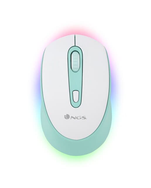 NGS - Ratón óptico inalámbrico NGS SMOG MINT-RB Multidispositivo con iluminación LED.