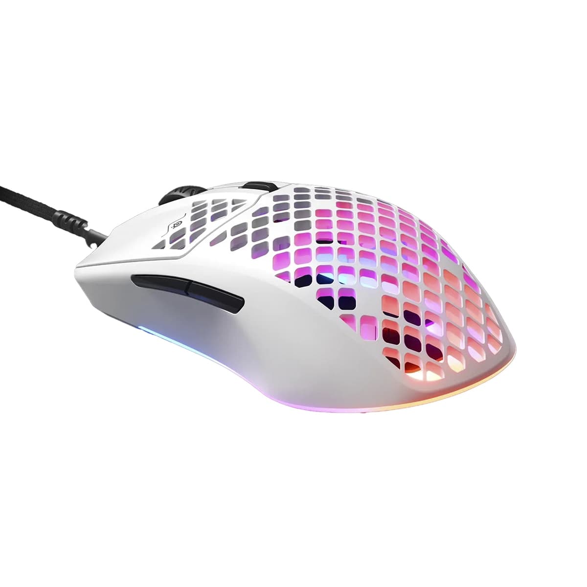 Steelseries - Ratón Gaming con cable Steelseries Aerox 3 blanco.