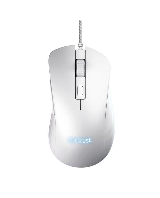 Trust - Ratón gaming con cable Trust GXT924W YBAR blanco.