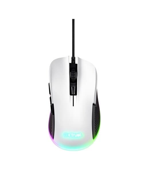 Trust - Ratón gaming con cable Trust GXT922W YBAR blanco.