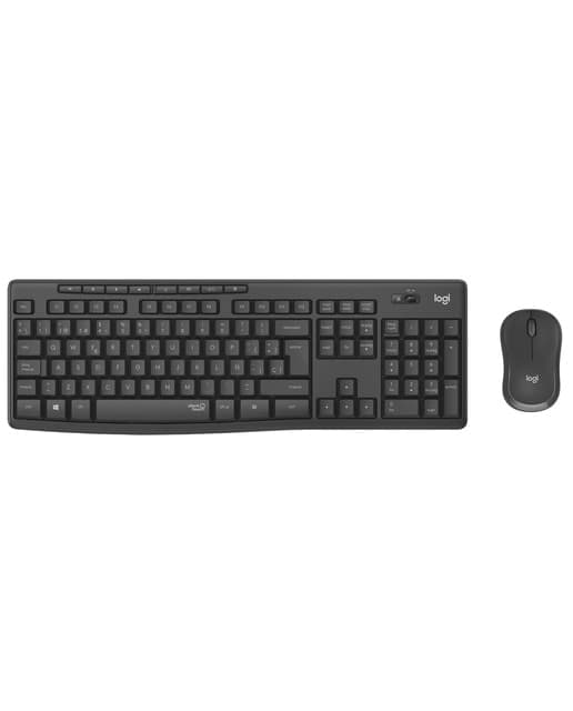 Logitech - Combo de teclado + ratón inalámbricos Logitech MK295 Grafito.