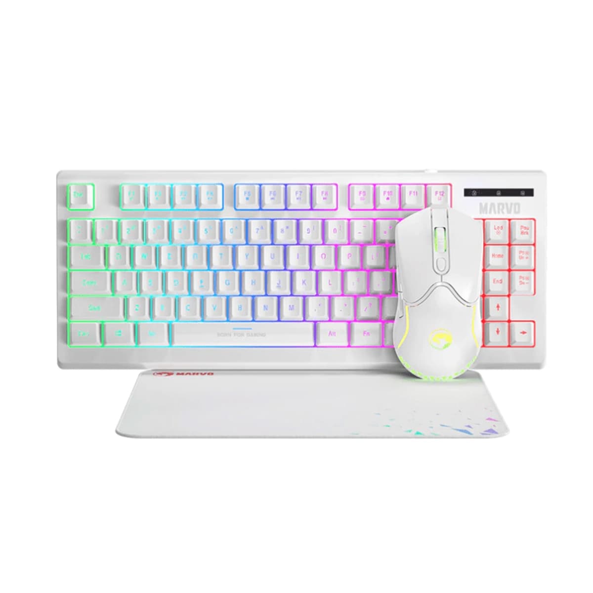 Marvo - Combo Teclado+Ratón+Alfombrilla Marvo MA-CM310WH SP.