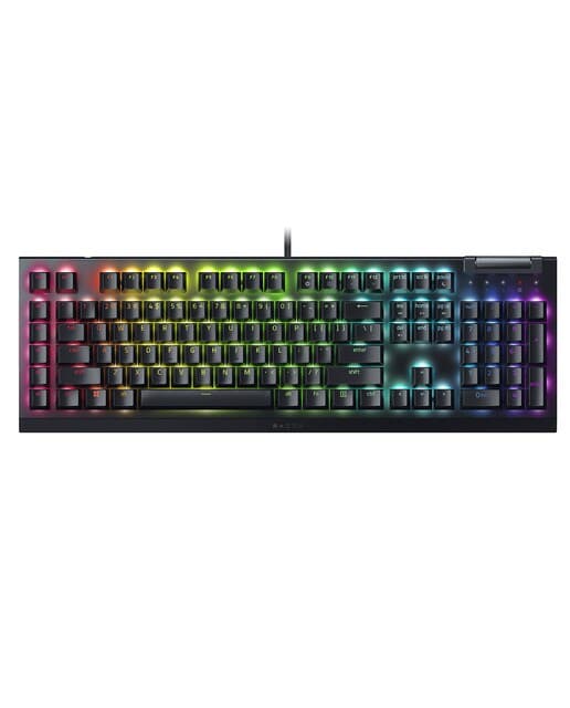 Razer - Teclado Gaming Razer BlackWidow V4 X con switches amarillos.