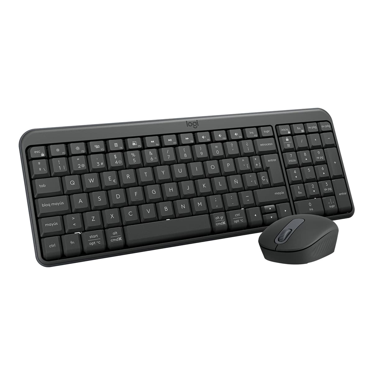 Logitech - Combo de teclado y ratón inalámbricos Logitech MK 250 negro.