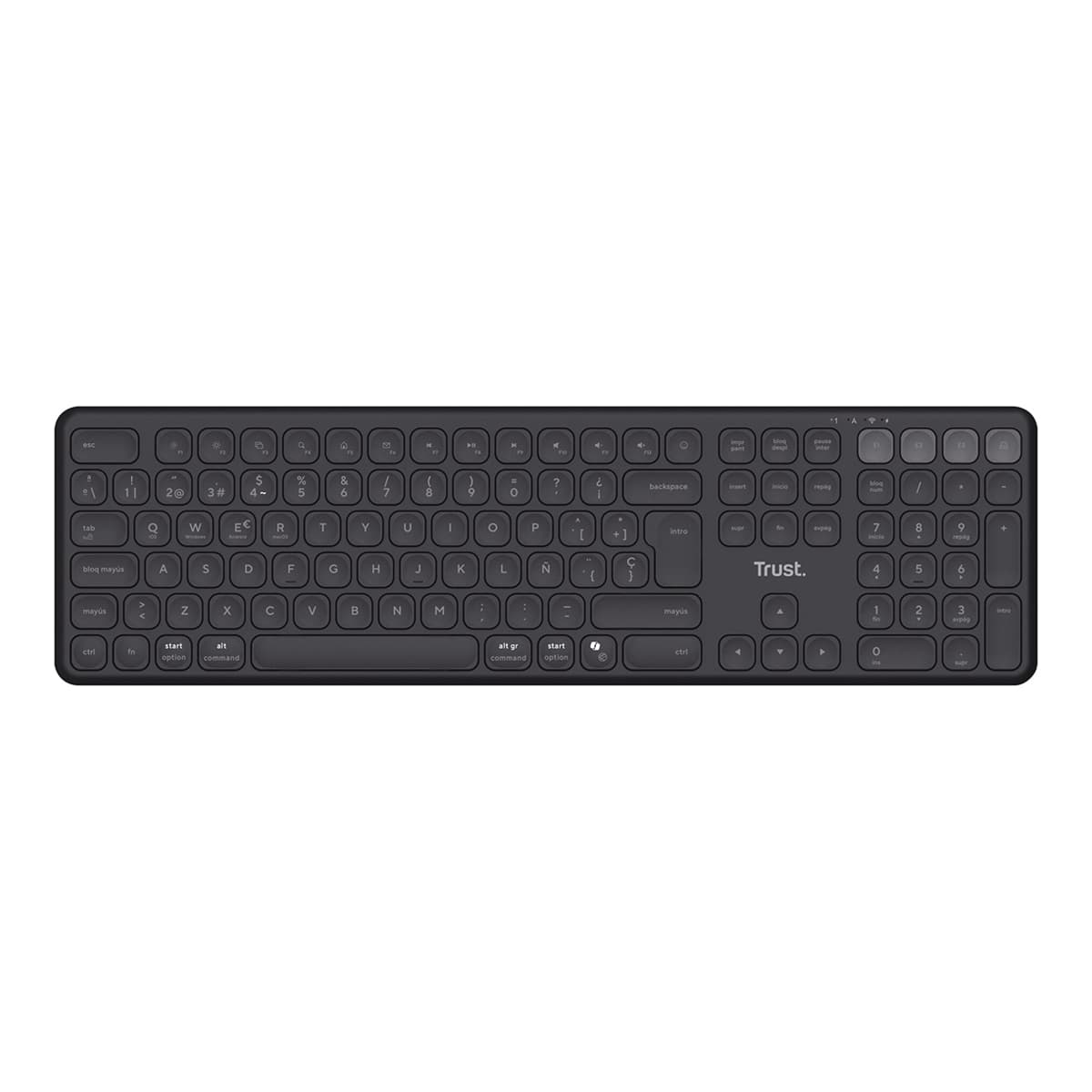 Trust - Teclado inalámbrico multidispositivo Trust Vaiya.