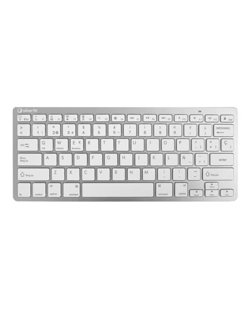 SilverHT - Teclado inalámbrico Silver HT Colors Edition Blanco Bluetooth.