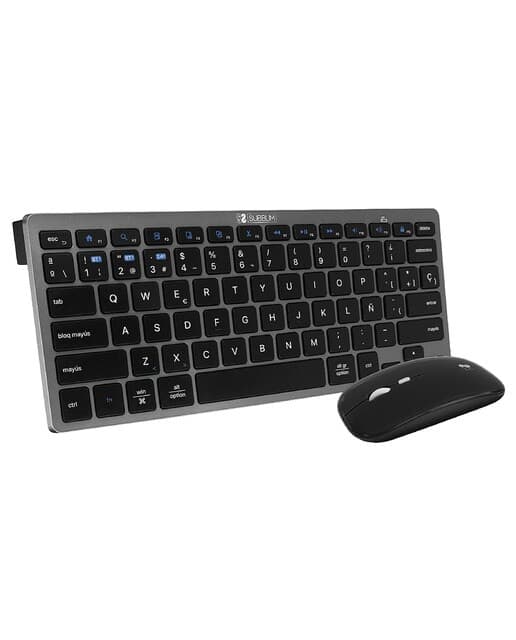 SUBBLIM - Combo de teclado y ratón inalámbricos Subblim Multidispositivo negro.