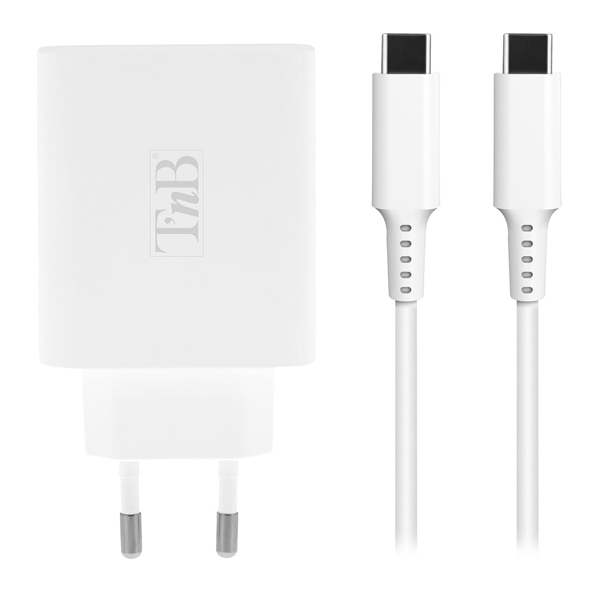 TNB - Cargador compacto T'nB iClick 65 W - 19 V para dispositivos con USB-C.