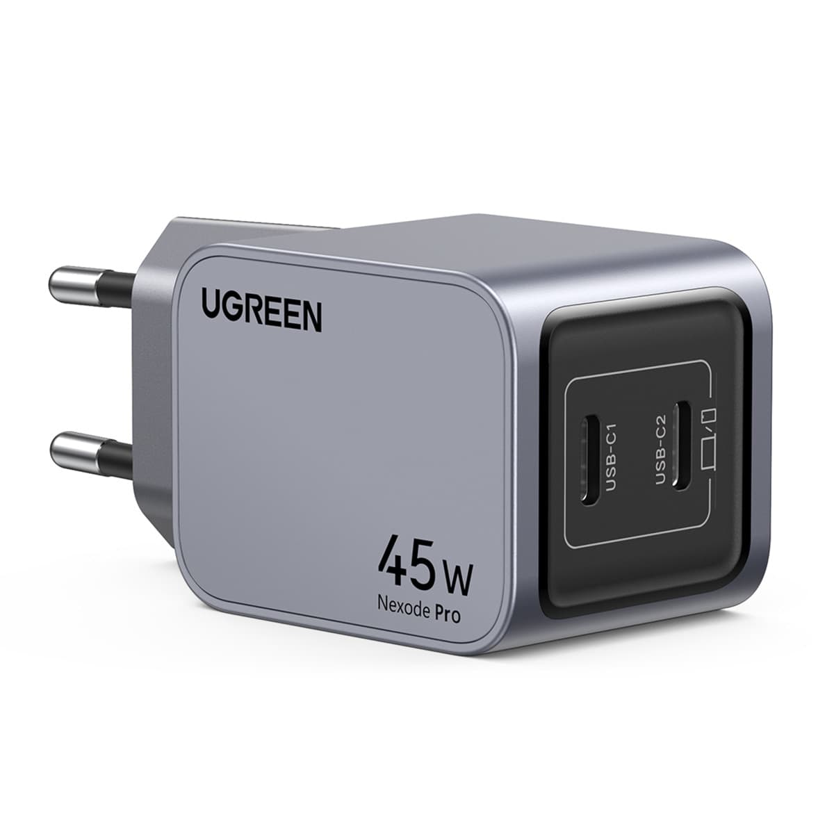UGREEN - Cargador USB-C UGREEN Nexode Pro 45W GaN, 2 puertos USB C GaN con carga rápida.