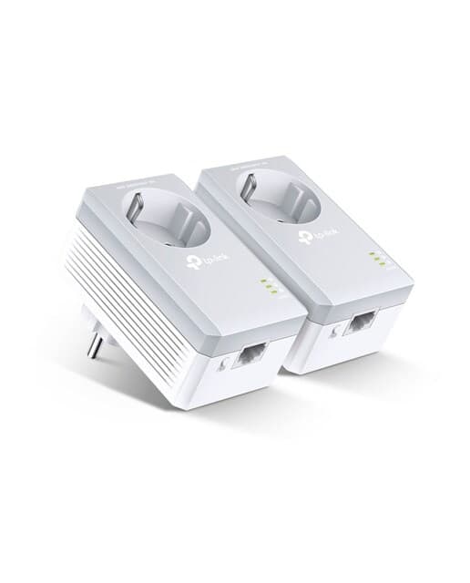 TP-LINK - Kit de inicio TP-Link Powerline AV600 con enchufe incorporado.