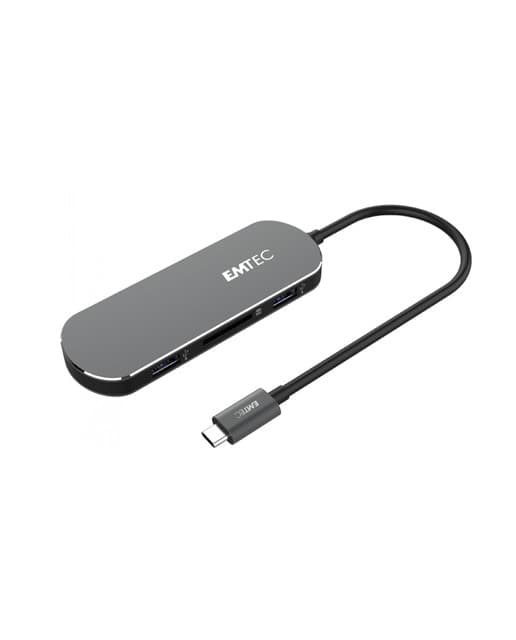 EMTEC - Hub Emtec T650C, USB-C 6 en 1.