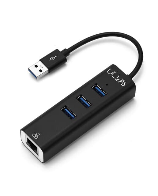 Sveon - Hub Sveon SCT240 3 puertos USB 3.0 + 1 puerto LAN RJ45 Gigabit.