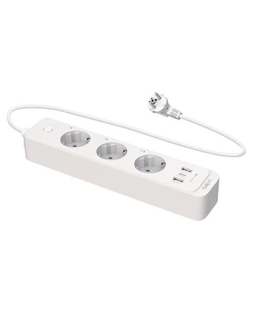 TAPO - Regleta inteligente TP-Link Tapo P300, 3 tomas schuko, USB-C y USB-A.