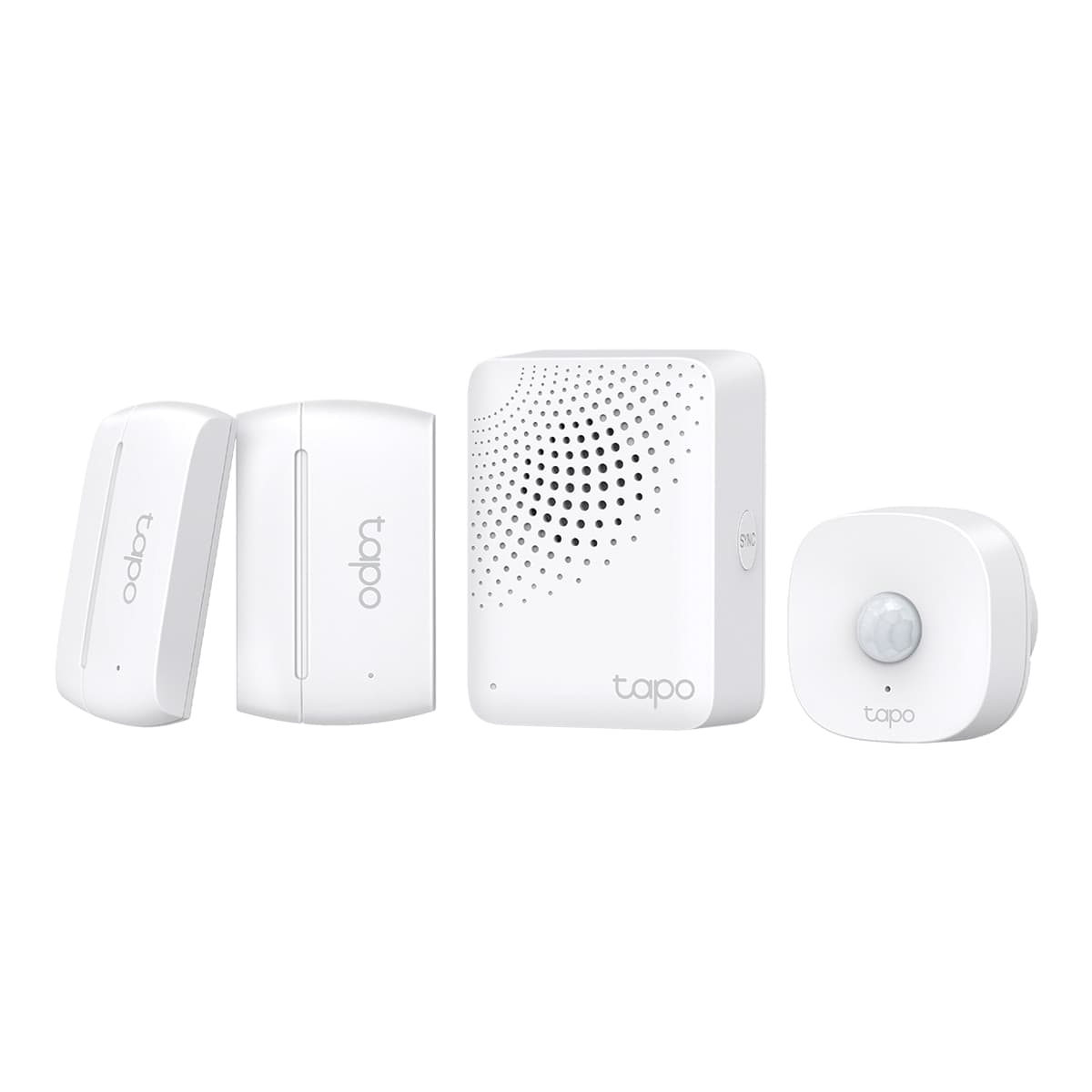 TAPO - Pack de Sensores Inteligentes Tapo T30 Kit (Sensores de Contacto, Sensor de Movimiento y Hub Inteligente).