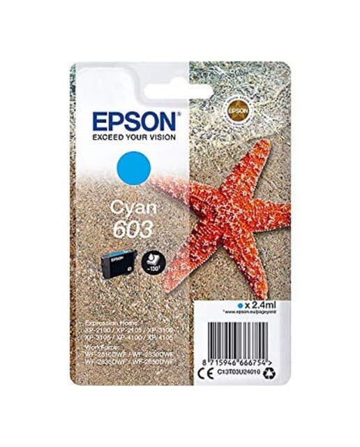 Epson - Cartucho de tinta Original Epson 603 cian (C13T03U240).