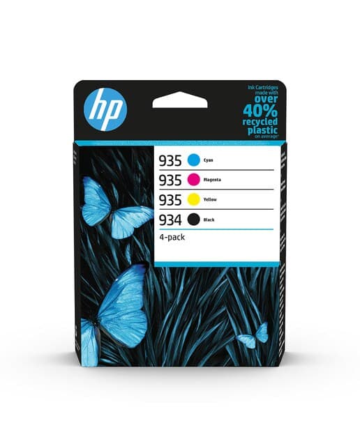 HP - Pack de 4 cartuchos de tinta original HP 934 negro-935 cian-magenta-amarillo.