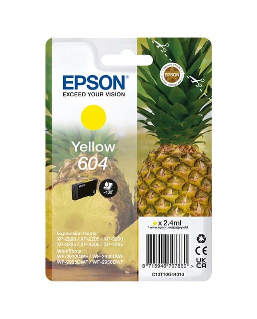 Epson - Cartucho de tinta original Epson 604 amarillo (T10G440).