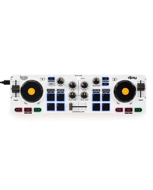 Hércules - Controladora inalámbrica Hercules DJControl Mix para smartphones.
