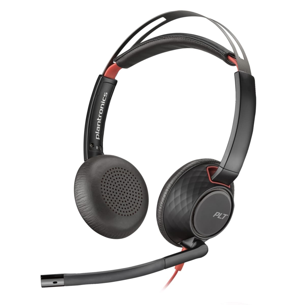 Poly - Auriculares de diadema con cable y micrófono Poly Blackwire 5220 USB-C.