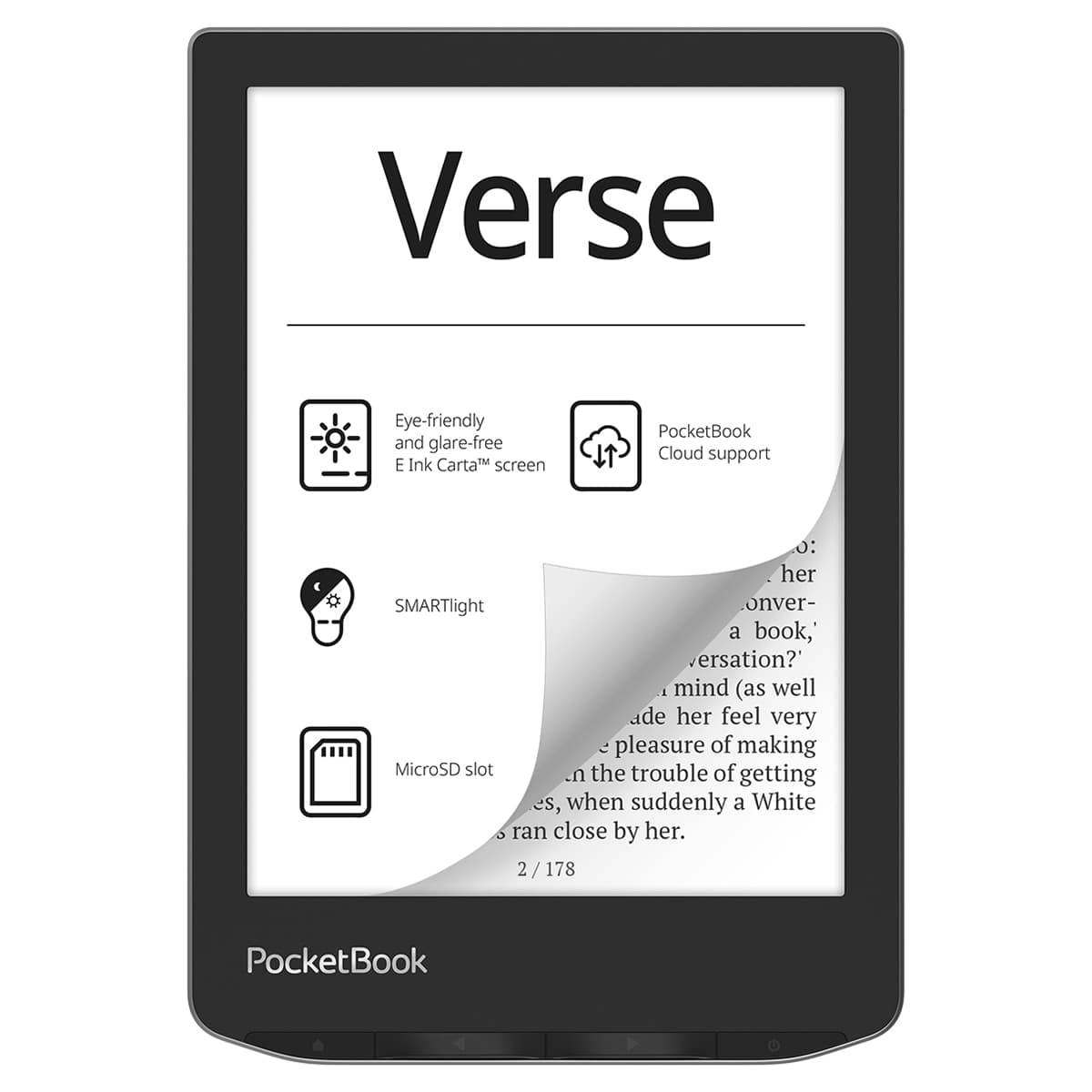 PocketBook - e-Reader Pocketbook Verse Mist Grey, 6" E-ink Carta..