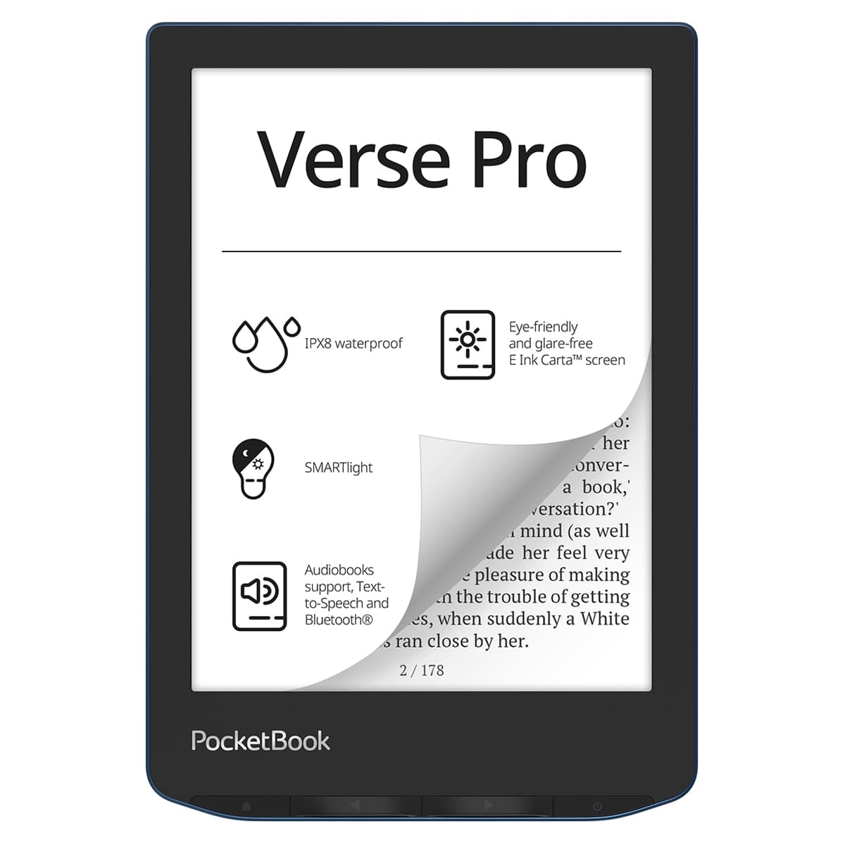PocketBook - e-Reader Pocketbook Verse Pro Azure, 6" E-ink Carta.