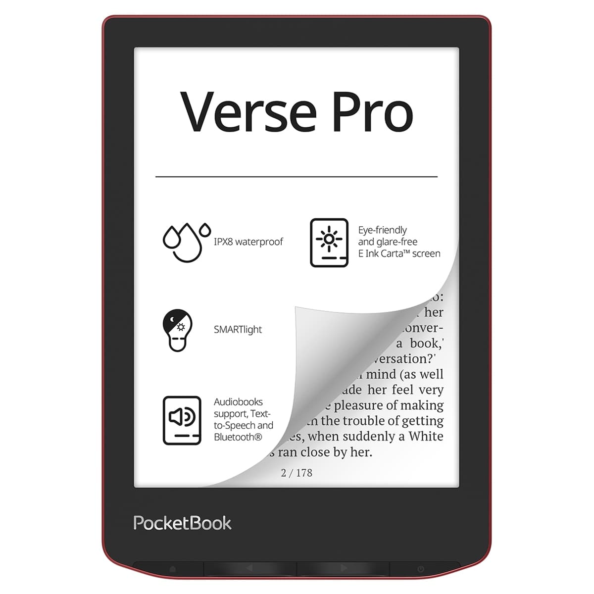 PocketBook - e-Reader Pocketbook Verse Pro Passion Red, 6" E-ink Carta.