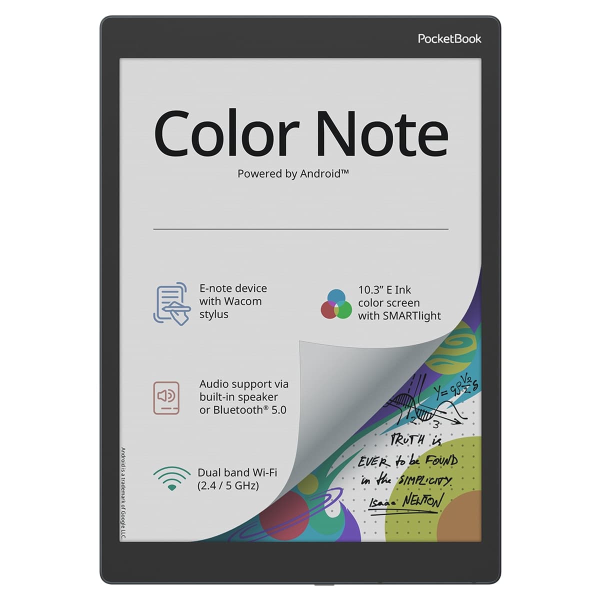 PocketBook - e-Reader PocketBook Color Note, 10,3" E-Ink Kaleido 3, Android 12.