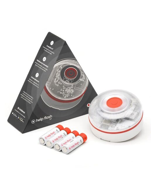 Help Flash IoT - Baliza de emergencia V16 Help Flash IoT homologada y conectada anónimamente con la DGT 3.0.