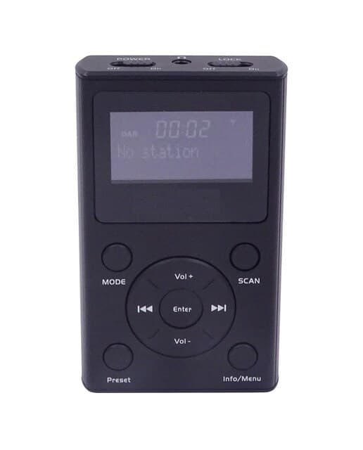 Inves - Radio de bolsillo Inves DAB-186, DAB+, FM, negro.