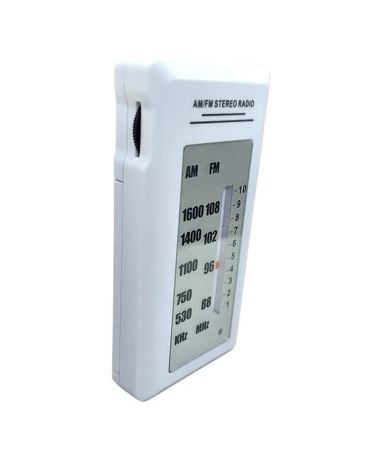 Inves - Radio de bolsillo Inves KW-AS-021, AM-FM, blanco.