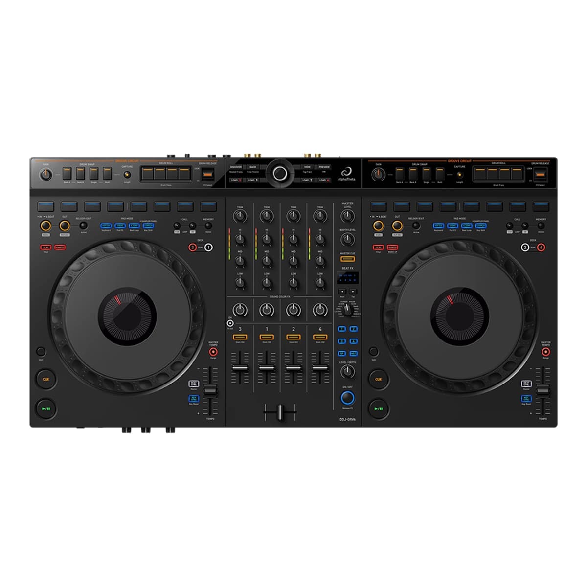 AlphaTheta - Controladora DJ AlphaTheta DDJ-GRV6, 4 canales.
