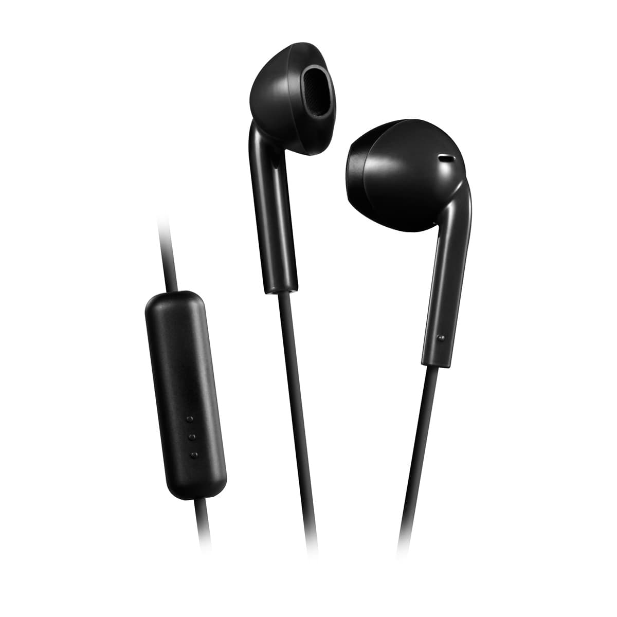 JVC - Auriculares de botón JVC HA-F17M-B-E Negro con controlador y microfóno.
