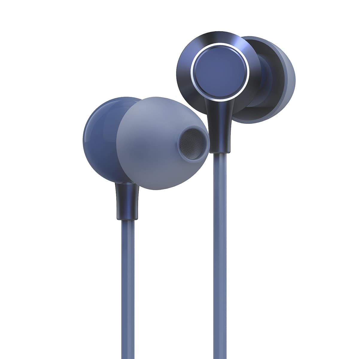 Energy Sistem - Auriculares de botón Energy Sistem Metallized Type-C Indigo con conversor digital y controlador de música y volumen.