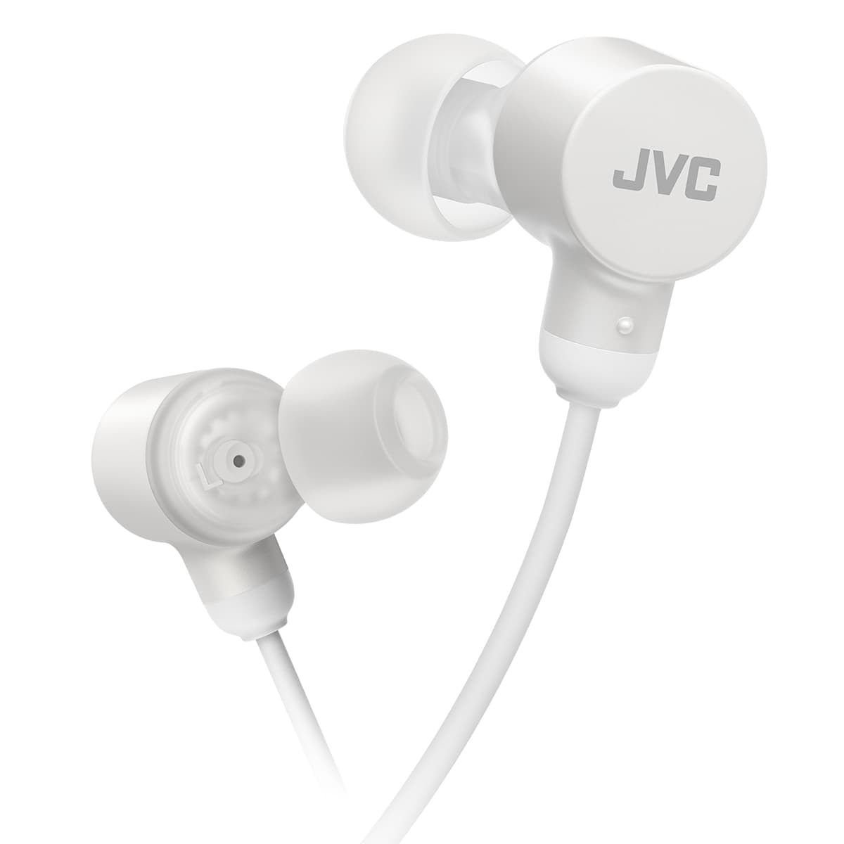 JVC - Auriculares de botón JVC HA-FR29UC, Alta Resolucion de sonido y cable con mando a distancia.