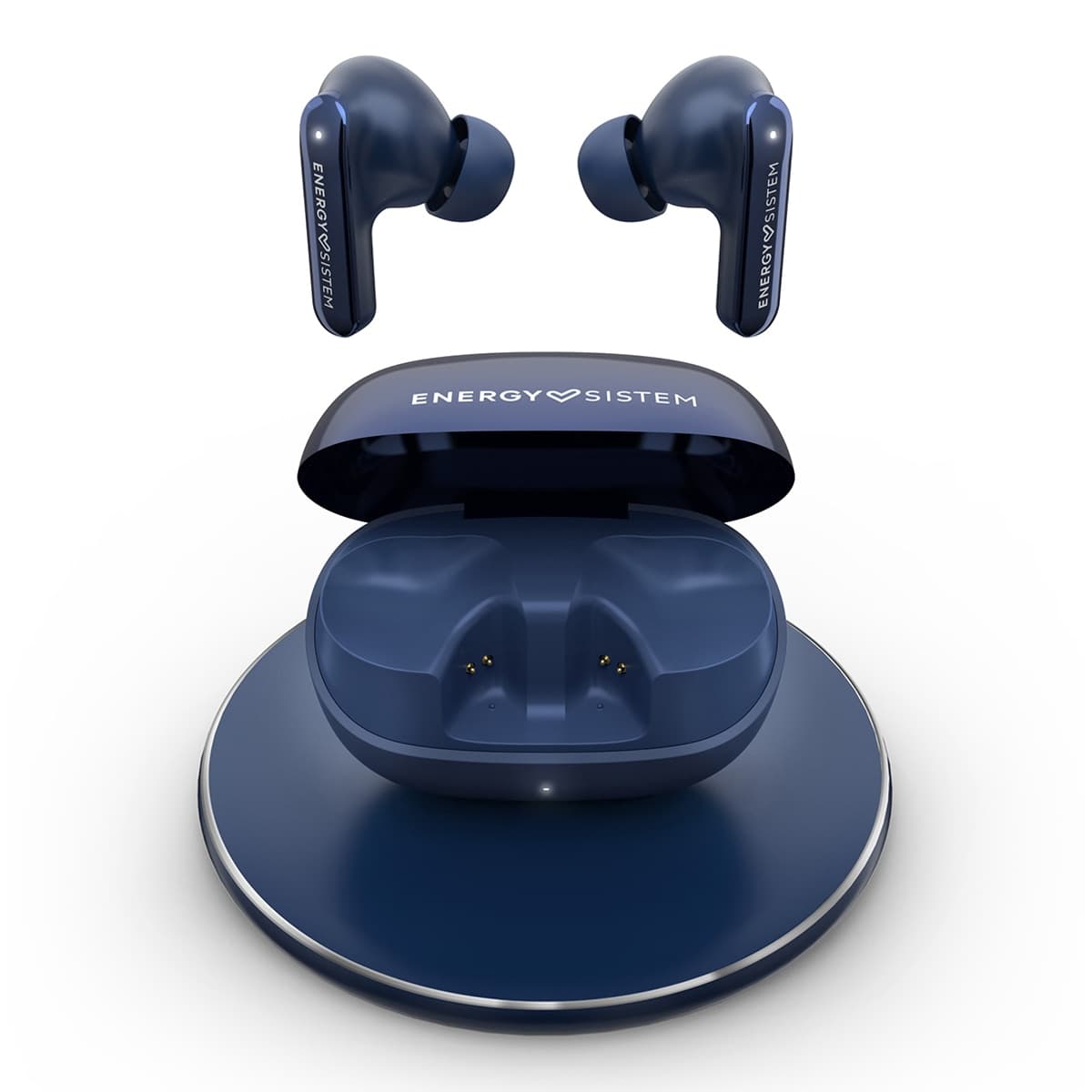 Energy Sistem - Auriculares de botón Energy Sistem Serenity ANC Ultra Bluetooth, Cancelación de Ruido Híbrida, 25h batería, Carga Inalámbrica Qi, Resi.