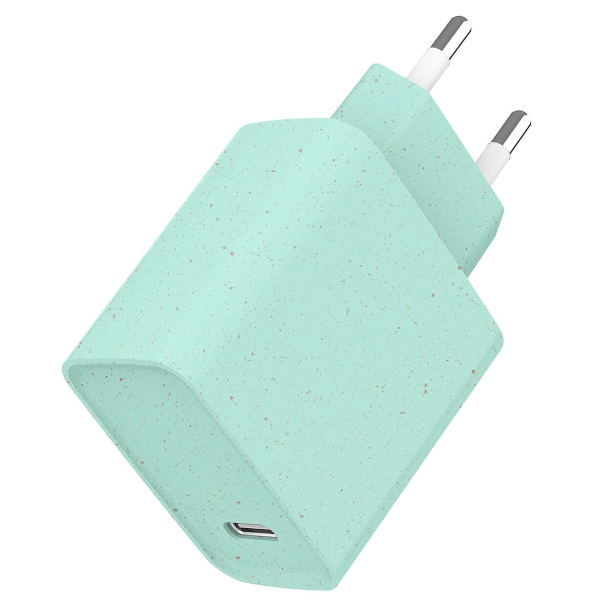 Inves - Cargador de red Inves USB-C 20W verde.