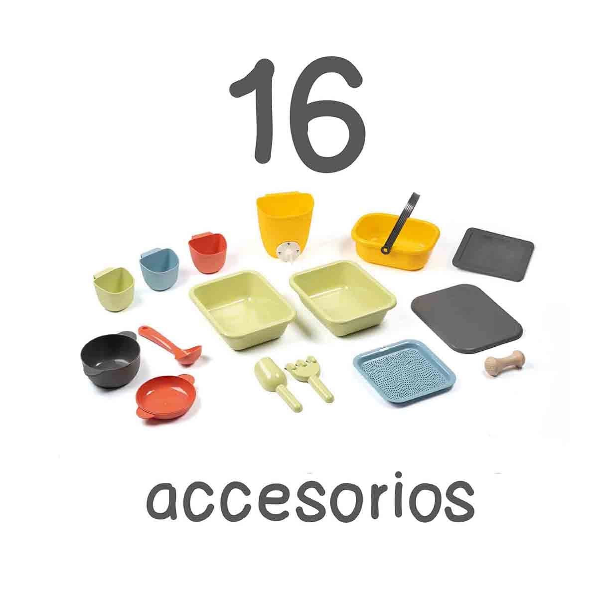 Casa de juego con cocina de barro con platos,cesta,depósito de agua de 1 litro Smoby Life - Image 2