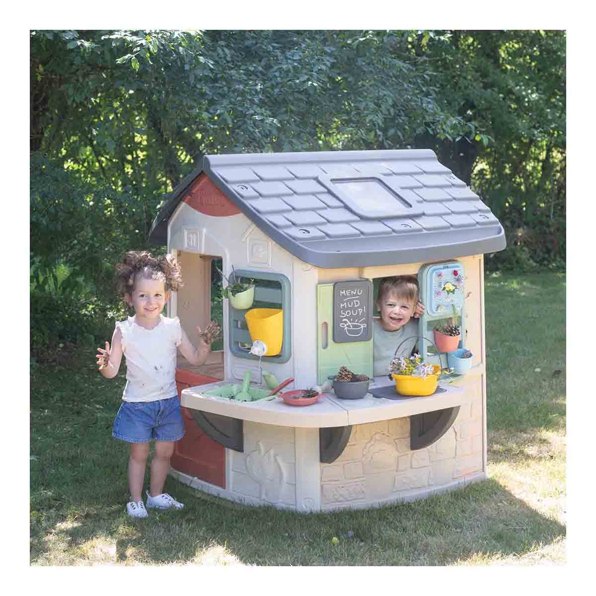 Casa de juego con cocina de barro con platos,cesta,depósito de agua de 1 litro Smoby Life - Image 5