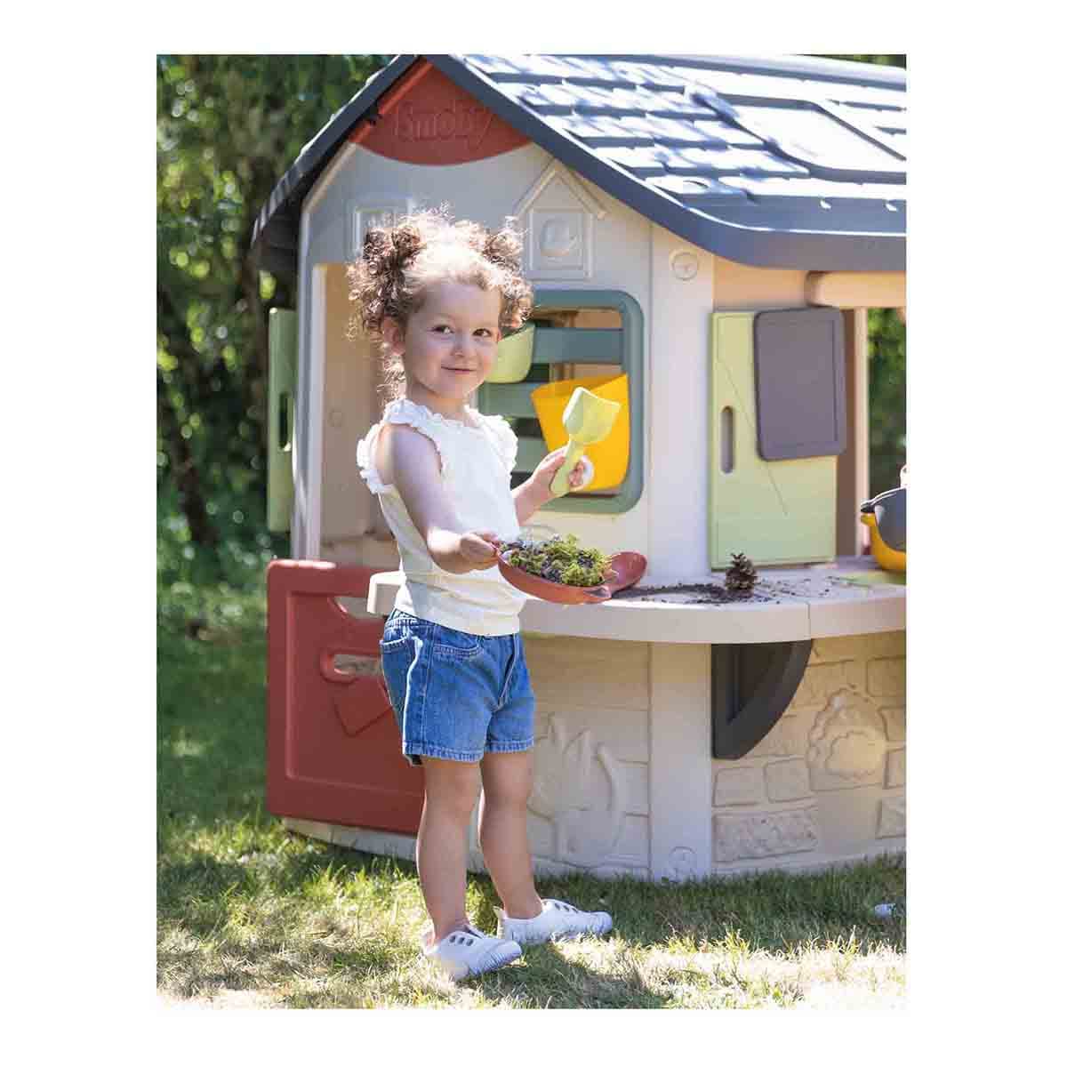 Casa de juego con cocina de barro con platos,cesta,depósito de agua de 1 litro Smoby Life - Image 6
