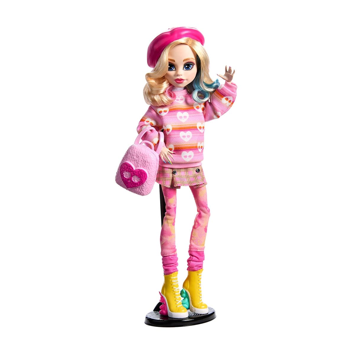 Monster High - Muñeca Enid Sinclair con ropa rosa Miércoles Monster High.